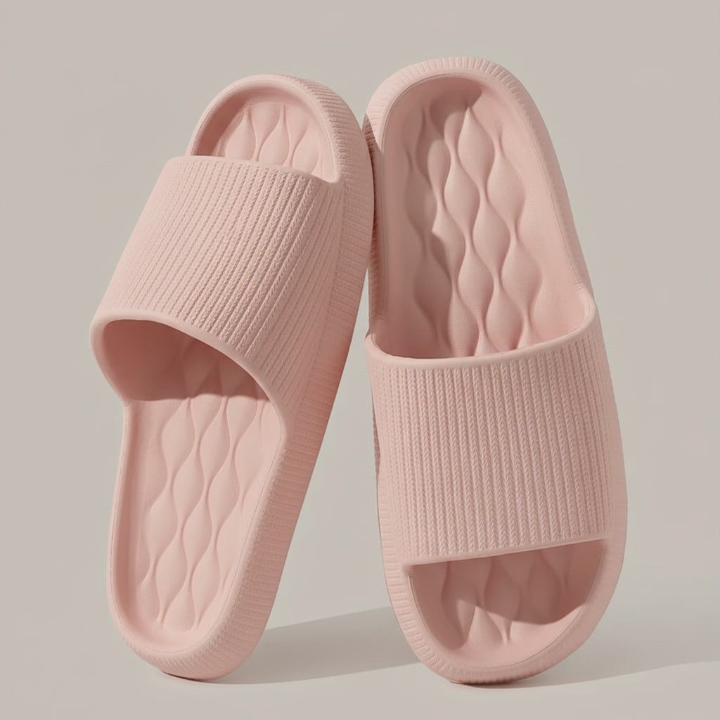 Velvet Black - Slides eleganti a suola rialzata