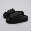 Velvet Black - Slides eleganti a suola rialzata